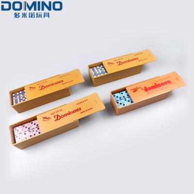 China Stylish Hot Sale Kids Wooden Game Custom Printed Domino Blocks for sale