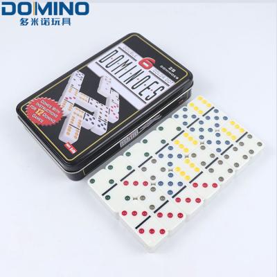 China Stylish Factory Kids Domino Toys For Playing Custom Domino Table Colored Dominoes for sale