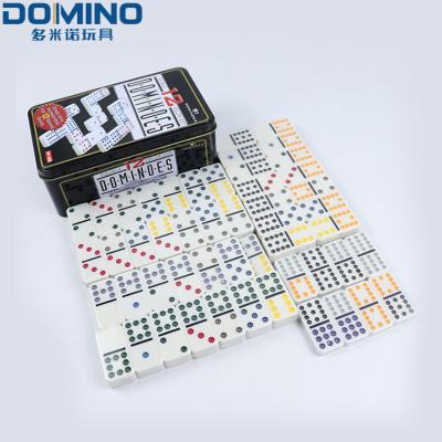 China Double Six Stylish Dominoes Set With Plastic Box Sublimation Dominoes Blocks Domino Toy Set for sale