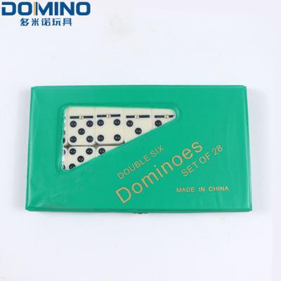 China Stylish Plastic Dominos For Sale Custom Dominoes White Set Of 28 In PVC Carry Case for sale