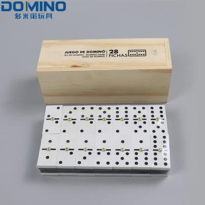 China Stylish Educational Toys Domino Games Wooden Domino Set Game Set Plastic Domino for sale