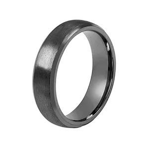 China 6mm Domed Round Side Contemporary Men's Wedding Rings Luxury Tantalum Mens Ring for sale