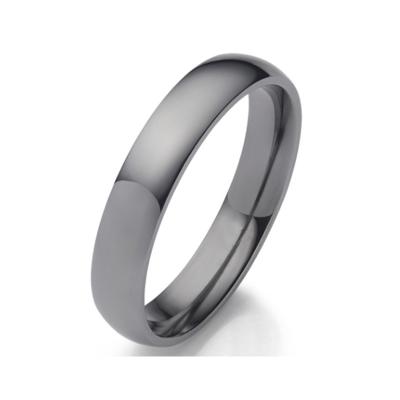 China Tantalum Plain Jewelry Engagement Ring Brushed Domed Pure Tantalum Wedding Band for sale