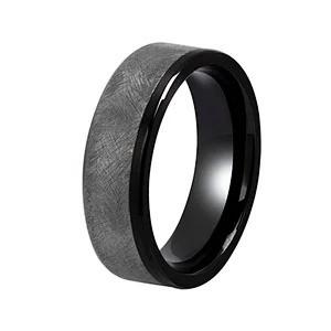 China Fashion Trendy Blank Stainless Steel Ring 8mm Width Jewelry Ring Full Size For Men for sale