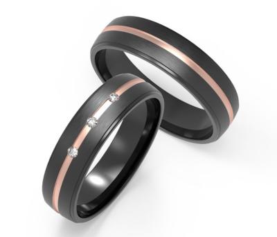 China Matte Glossy Wedding Titanium Ring Engagement Titanium Couple Ring for sale