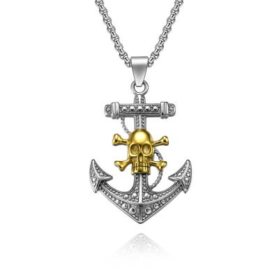 China Classic Shape Stainless Steel and Gold Pendants Necklaces for Men Anniversary Occasion for sale