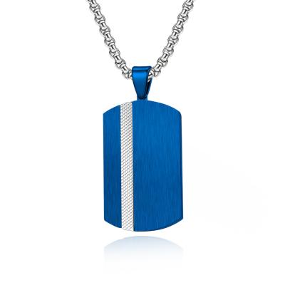 China Satin and Polished Square Religious Necklace Men's Cross Stainless Steel Christian Jewelry for Anniversary Occasion for sale