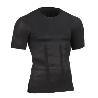 China Wholesale Scoop Neck Compression Anti-Pilling Seamless Slim Fit Men Sport T-Shirt for sale