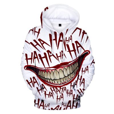 China Manufacturer Anti Shrink Joker 3D Print Hip Hop Autumn Streetwear Hoodies Funny Sweatshirt for sale