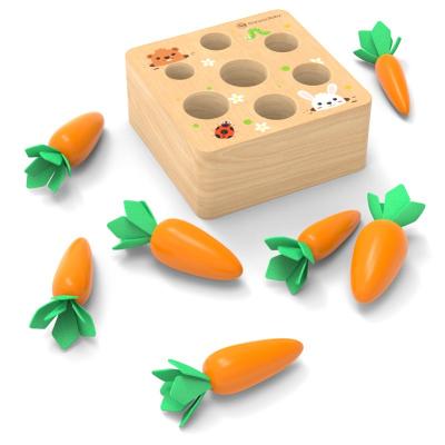 China Pretend play to pull the radish children's simulation of pulling the carrot toy with hand-eye coordination and inserting the carrot toy for sale