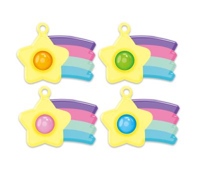 China TPR Star Rainbow Finger Bubble Music Press Decompression Toy New for sale