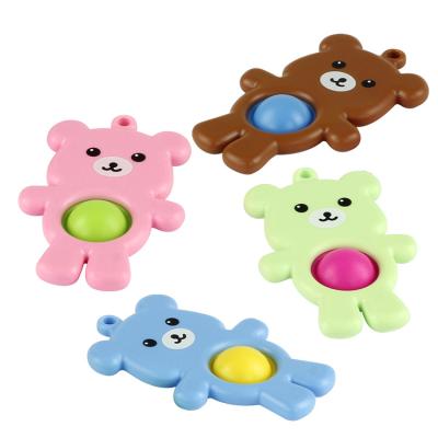 China Colorful TPR Bear Shape Finger Press Bubble Music A Mini Finger Pressure Reducer Fingertip Decompression Toy for sale