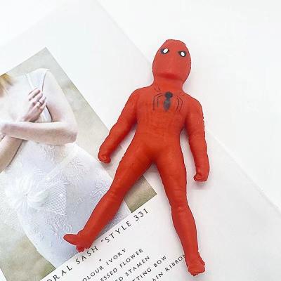 China Delicate Web Bound New TPR Compression Music Toy Decompression Creative Duct Slow Red Spiderman for sale