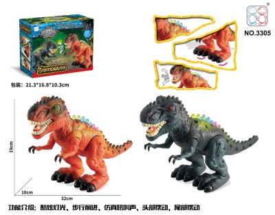 China Battery Operated Toy 3005 Electric Walking Movement educational animal Sound Light Dinosaur toy Wholesale for sale