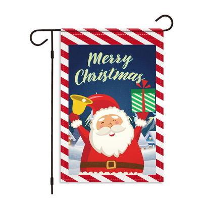 China Christmas Decoration Supplies 2020 Santa Deer Background Hanging Flag Hot Sale Banner Christmas Banners For Christmas Decorations for sale