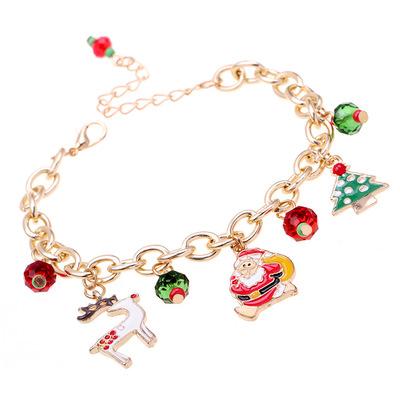 China Christmas Decoration Supplies Christmas Wristband Santa Claus Xmas Tree Pendant Christmas 2020 Decorations For Christmas Home Gift for sale