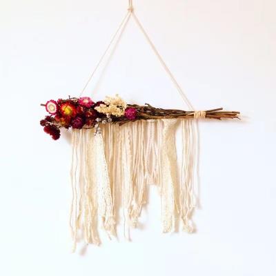 China decorative flower & handwoven garland hangings, cotton branches, home decoration pendants, creative garland material package for sale