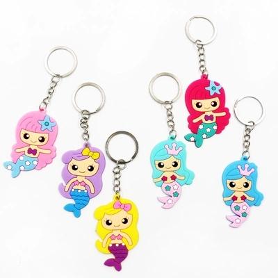 China Hot Selling Key Decoration PVC Mermaid Key Chain Mermaid Party Supplies For Baby Party Decoration for sale