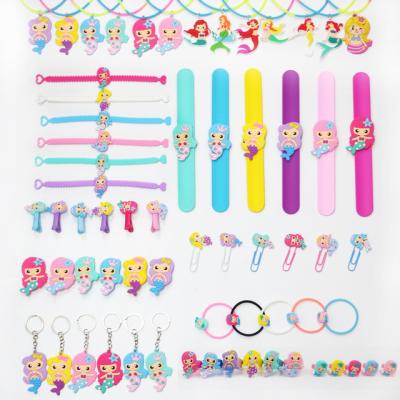 China Cute Keepsake Silicone Mermaid Slap Bracelets Toys For Kids Birthday Party Favors Mermaid Gifts for sale