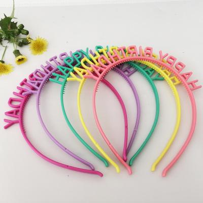 China Hot Selling Custom Made Festival Decoration HAPPY BIRTHDAY 8pcs Colorful Headband Party Decorations Birthday for sale