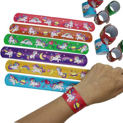 China Souvenirs Unicorn Slap Bracelets Birthday Party Favors Silicone Toys for Kids Boys Girls Adults Souvenirs for sale