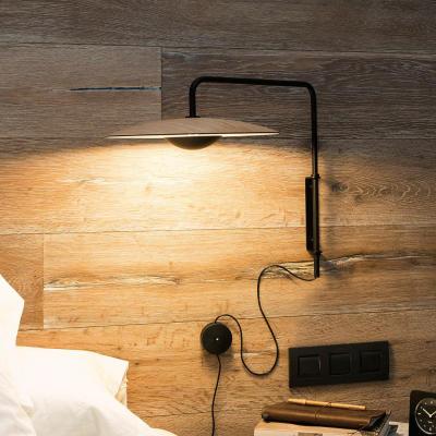 China Modern Nordic Modern Long Rocker Arm Rotation Wall Lamp Sconces For Living Room Bedroom Hotel Wall Indoor Decorative Light for sale