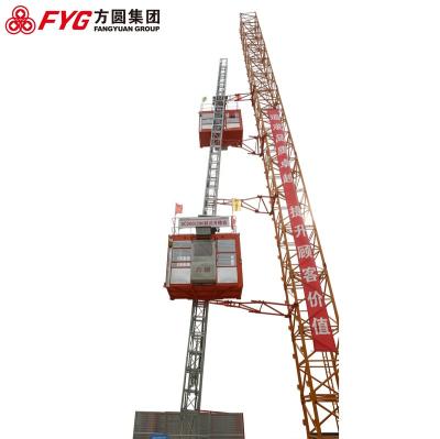 China SC200 Construction Hoist Elevator high quality double cages site lift for sale