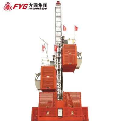 China SC200 Construction Hoist Elevator double cage building lifter for sale