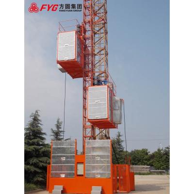 China High capacity price list construction hoist site lifting elevator machine Te koop