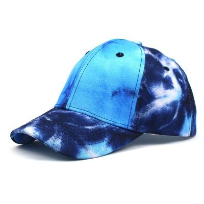 China NEW JOINT Colorful Tie Dyed Hat Fashionable Baseball Hats Curved Brim Cotton Baseball Hat Cap for sale