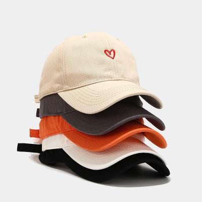 China JOINT New Fashion Custom Heart Shaped Logo Dad Hat And Cap With Embroidery for sale