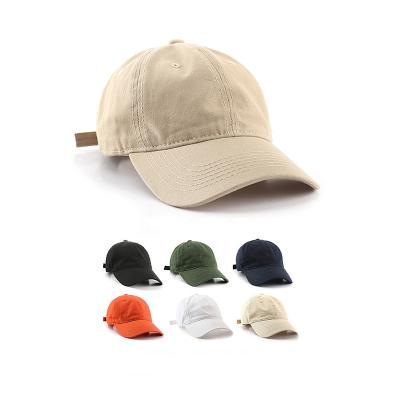 China COMMON Wholesale Cotton Solid Color Factory Panel Unisex Baseball Caps 6 Panel Dad Hats for sale