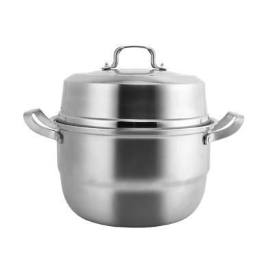 China Sustainable Single Grid Stainless Steel Steamer Pot for sale