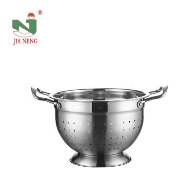 China Sustainable High Quality Stainless Steel Colanders And Strainers For Pasta Fruit for sale