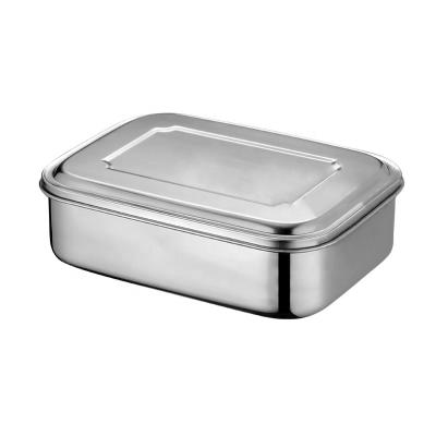 China 304 Food Grade Stainless Steel Storage Boxes And Bins Bento Lunch Box Food Container Microwavable Lunch Box With Compartments for sale