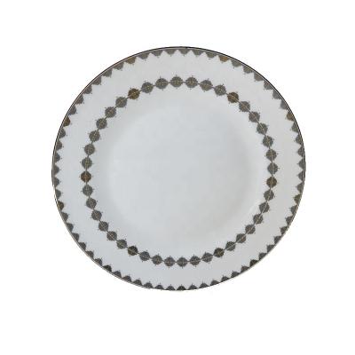 China Wholesale Household Porcelain Dinnerware Dish Bomb Logo Tableware Fine Bone China Custom Ceramic 10