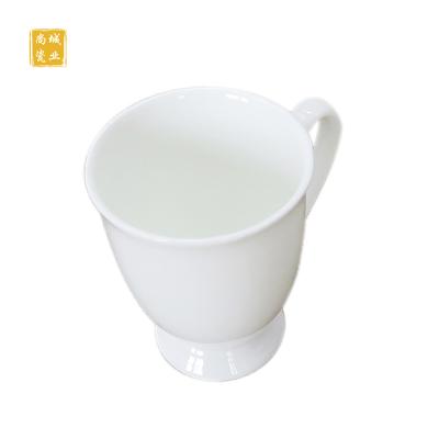 China Viable popular bone china footed ceramic mug for sale