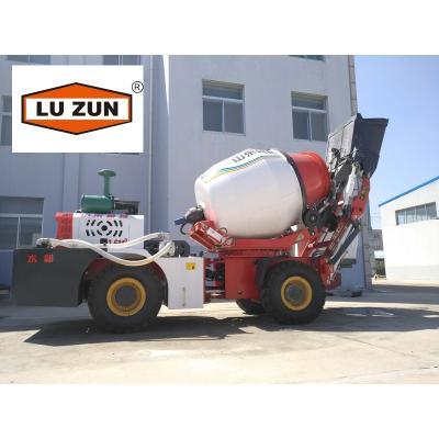 China Articulated steering LUZUN small 1.6 cubic meter concrete mixer for sale for sale