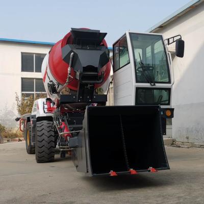 China Hotels LUZUN Factory Price New LZ1800 Design For 1.6-1.8m3 Self Loading Concrete Mixer Truck Auto Feeding Diesel Engine for sale