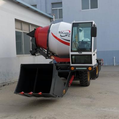 China Hotels 1.6M3 1.8M3 New Design Self Loading Professional Concrete Mixer Truck LZ1800 luzun factory price for sale