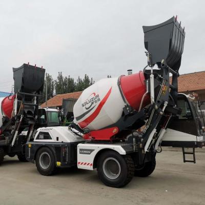 China Movable Swivel Seat LUZUN New Design LZ3500 Self Loading Concrete Mixer Truck 3.5cbm With Swivel Seat for sale