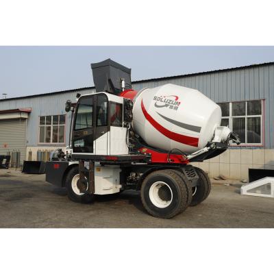 China Construction worksÂ   LUZUN 3.5cbm Self Feeding Concrete Mixer Truck / Construction Machinery Mixing System For Construction for sale