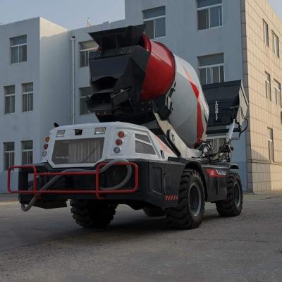 China Construction worksÂ   new design mobile automatic feeding cement concrete mixer 4cbm with LUZUN brand for sale