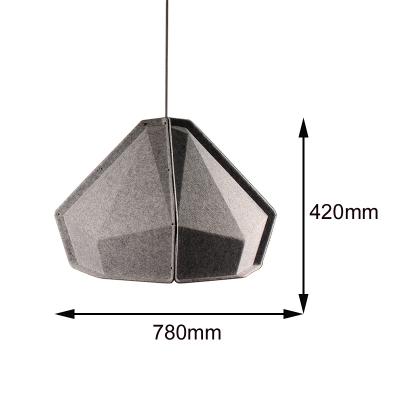 China Modern Champagne Thermoforming Pet Felt Shade Indoor Pendant Lamp for Bedroom Restaurant for sale