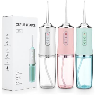 China Hotel Water Flosser Cordless Teeth Remover Portable Water Teeth Remover with 3 Modes 4 Rechargeable Jets for sale