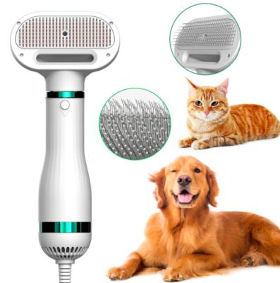 China 2021 Viable New Design Pet Brush Dryer 3 in 1 Dog &cat Grooming Brush Pet Hair Brush Dryer for sale