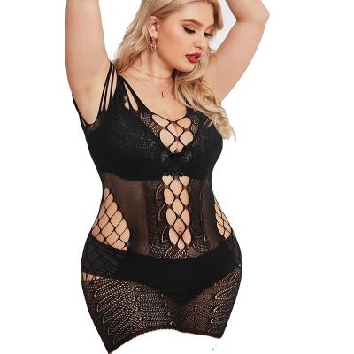 China Sexy Open Lady Lingerie Women's Lingerie Net-suit Short Skirt Popularity Underwear Temptation Lingerie Valentine Day Super Elastic Hot Spandex for sale