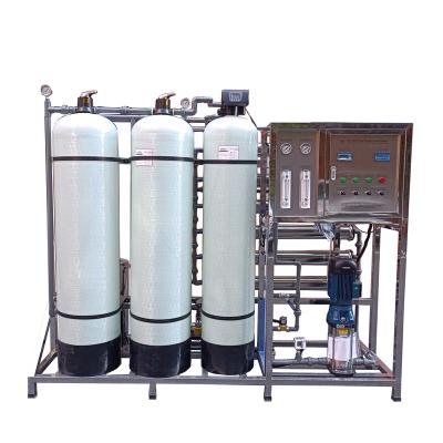 China 1500 liters/hour well water purification treatment machine commercial reverse osmosis system equipment for commercial with water softener for sale