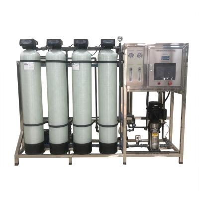 China Hotels 500Lph Industrial RO Water Filter Machine Price Water Filter System PLC Touch Screen Reverse Osmosis Plant For Food And Beverage for sale