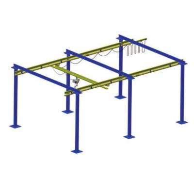 China Steel Gantry Crane Manufacturer Free Standing HBKBK Track Suspension Rail Crane for sale